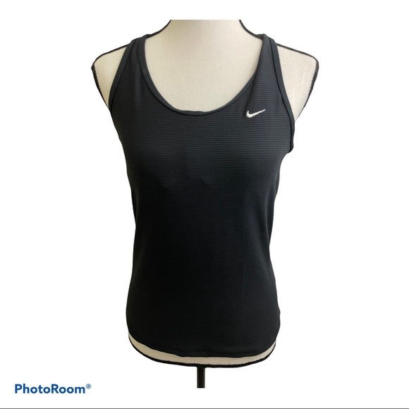 Nike racerback striped black built in bar Size Medium - Picture 1 of 8
